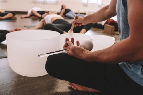 yoga vibe yin bol de cristal